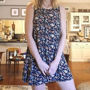 Forever 21 Black and Green Halter Mini Sundress